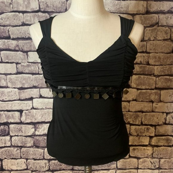 I.N. San Francisco Tops - I.N. San Francisco Black Tank Size Medium